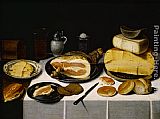 Van Canvas Paintings - Floris van Schooten Still Life with a Ham